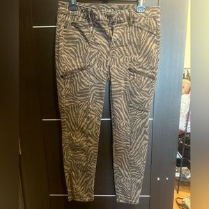 White House black market zebra striped pants